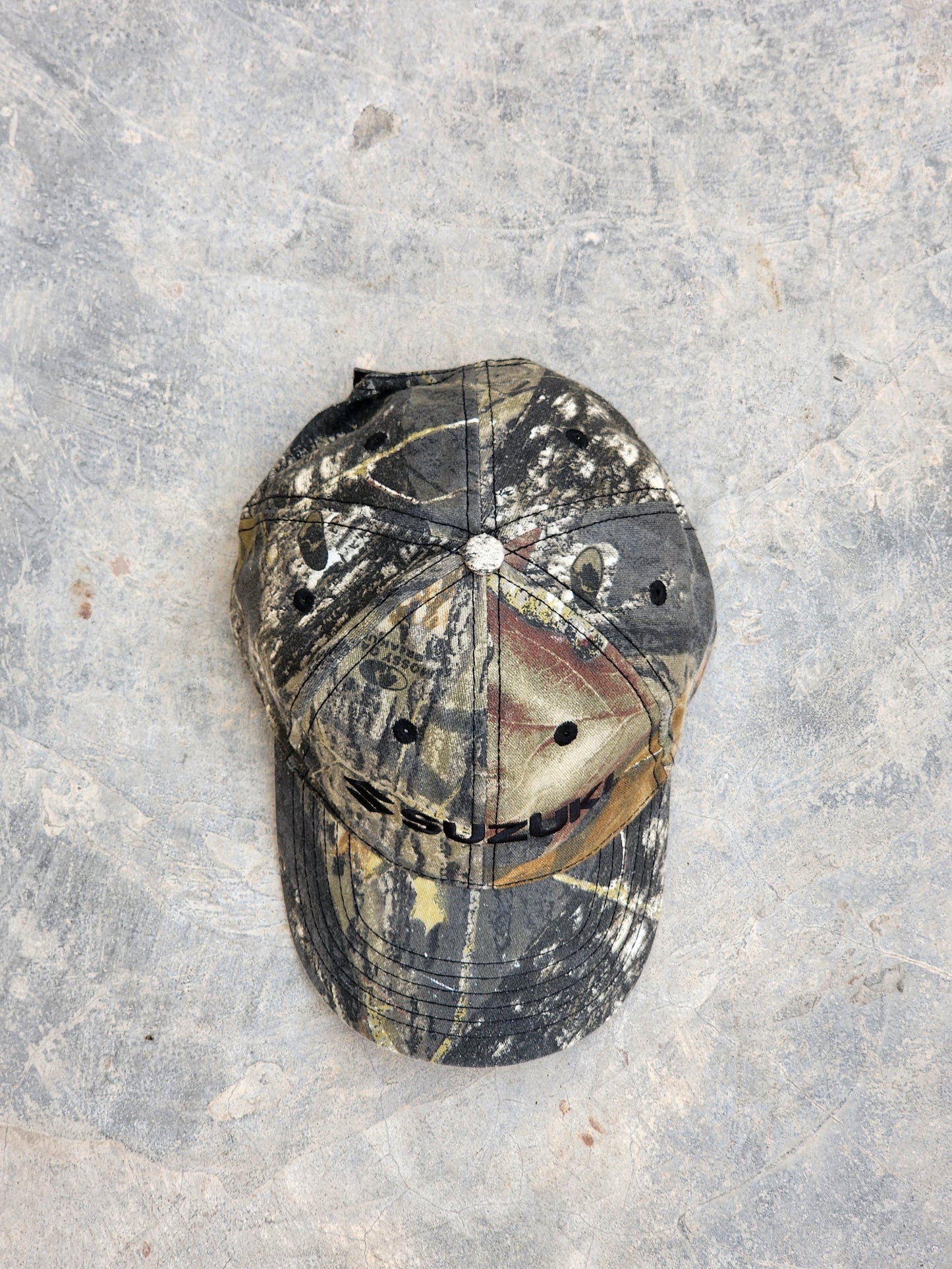 Vintage Suzuki Mossy Oak Camo Cap