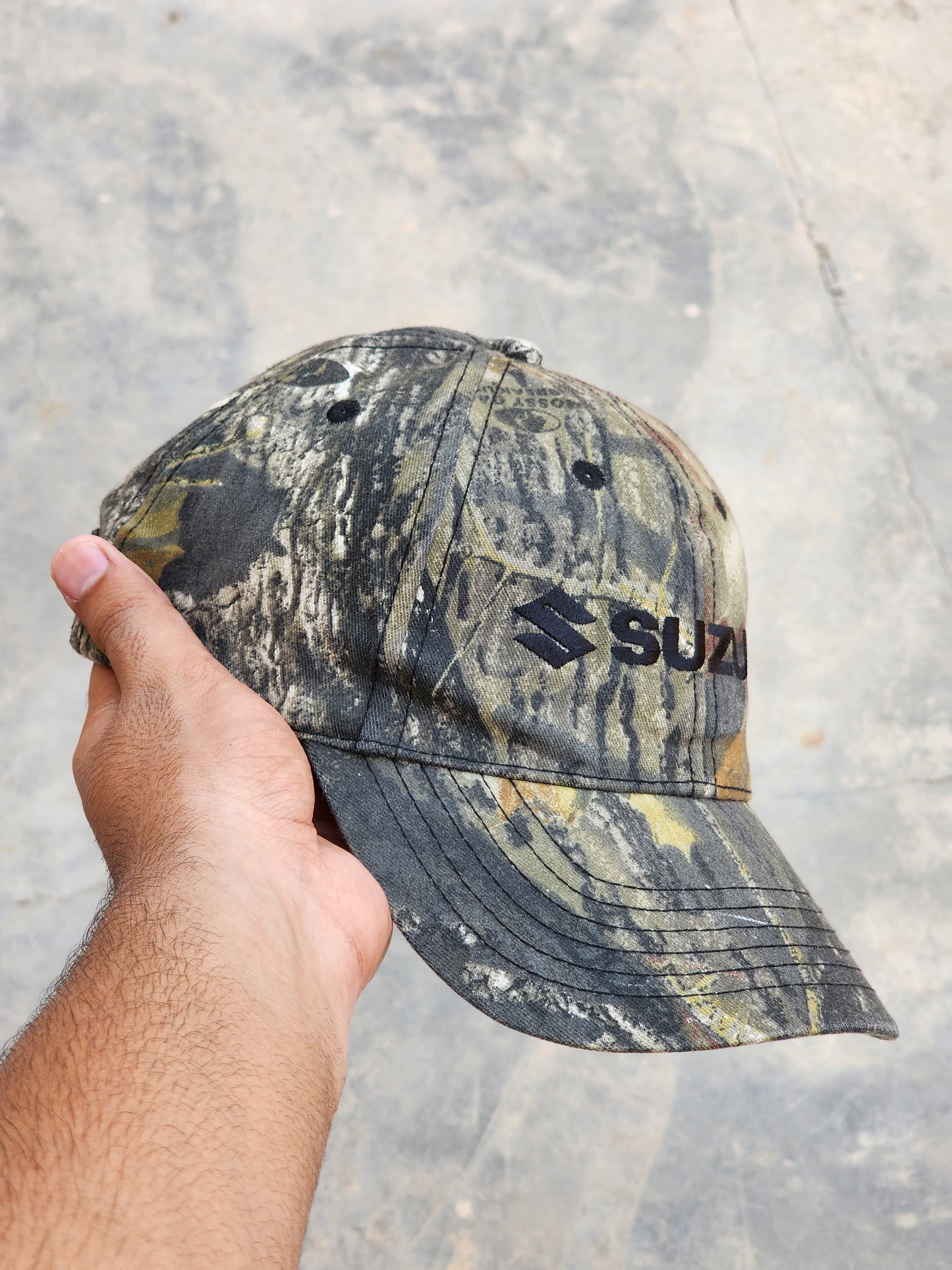 Vintage Suzuki Mossy Oak Camo Cap