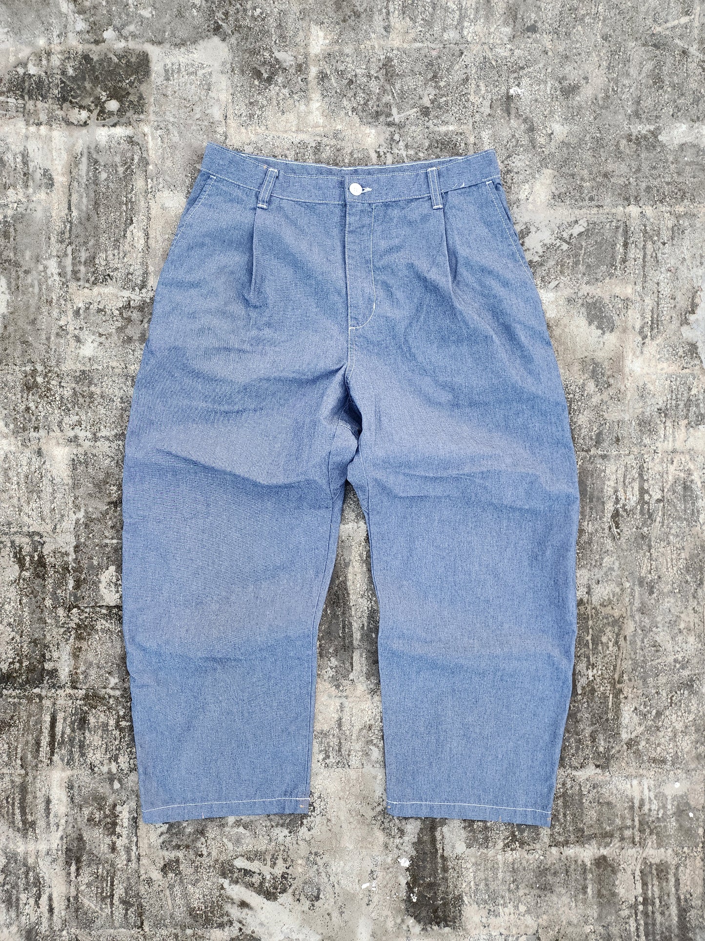 Carhartt Super Baggy Faded-Blue Colored Denim Trousers (33) ( Rare )