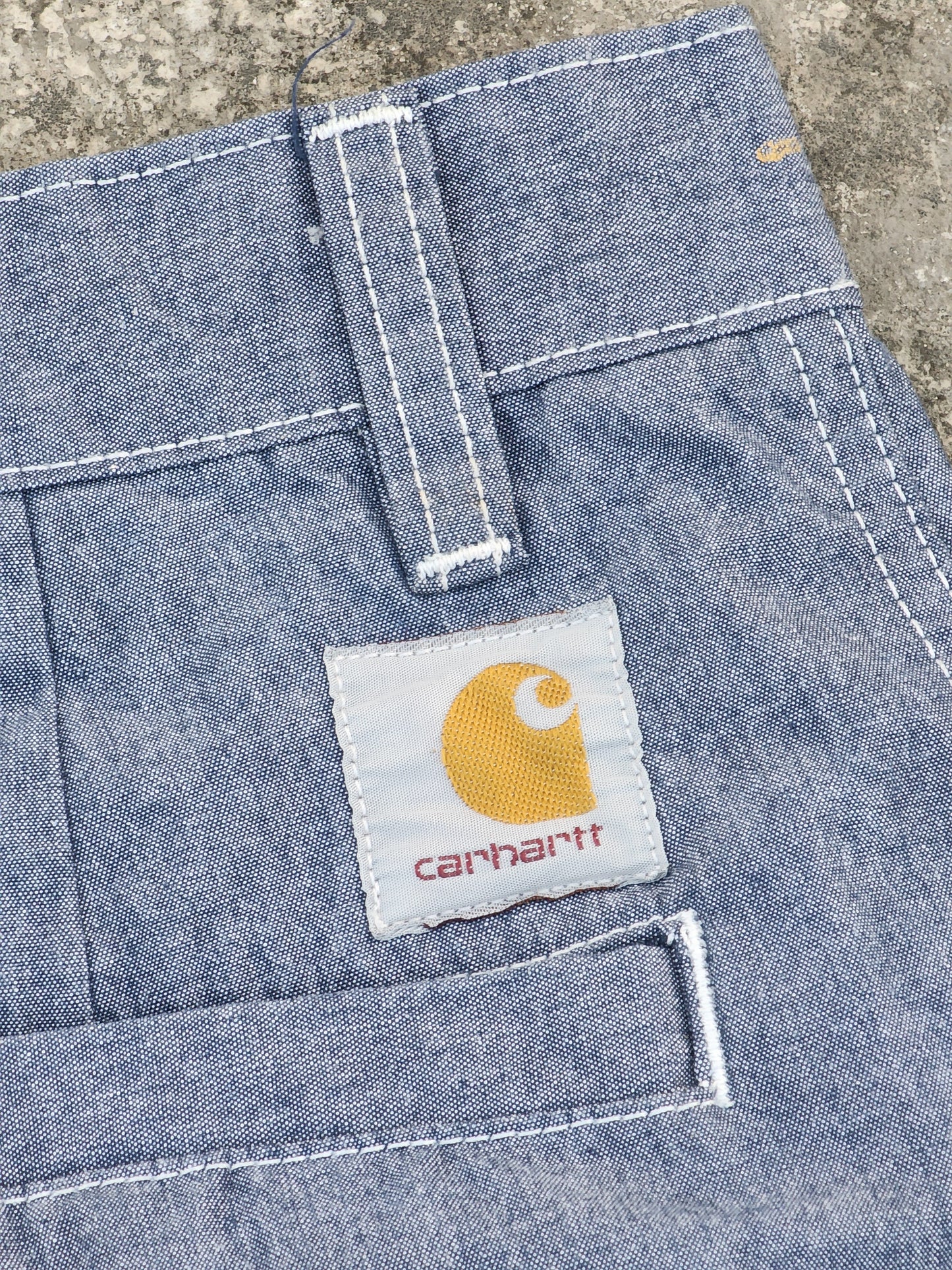 Carhartt Super Baggy Faded-Blue Colored Denim Trousers (33) ( Rare )