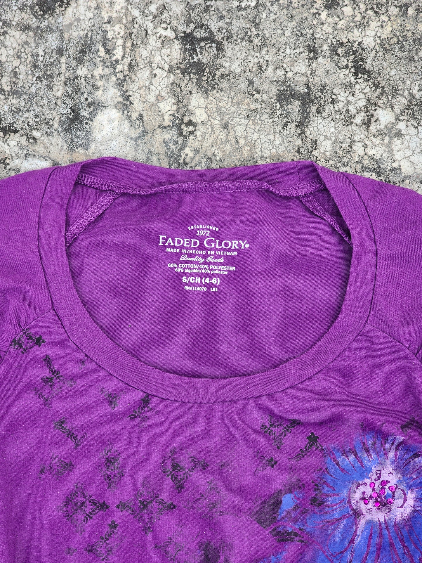 Faded Glory Purple Y2K women's top (M)