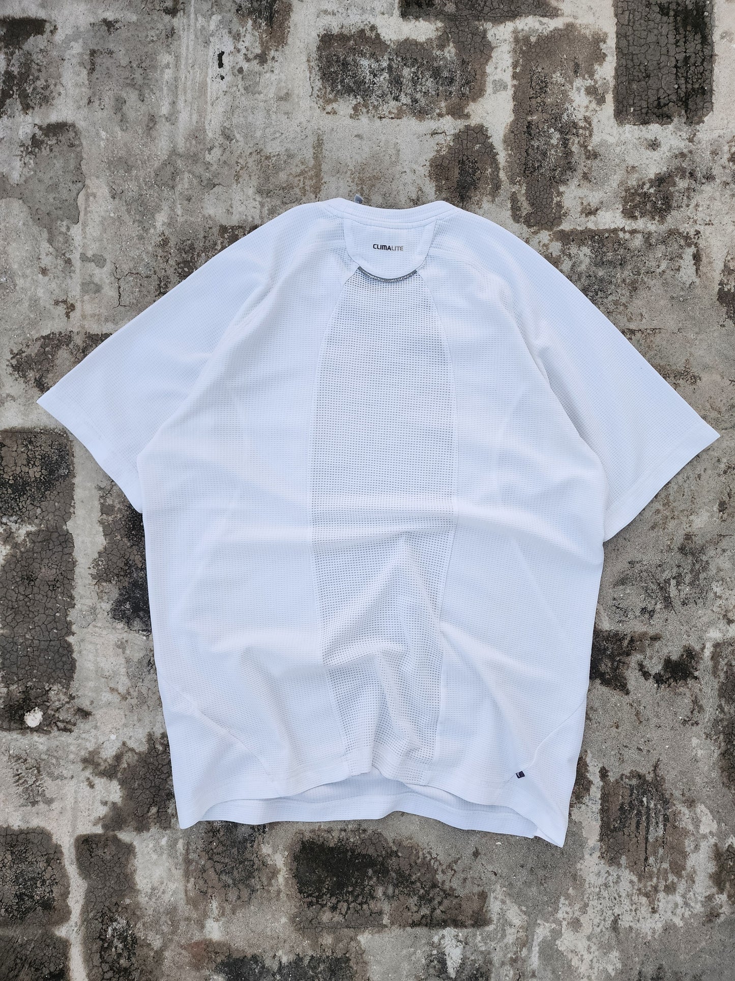 Adidas White - Golden logo Climalite Jersey (M)