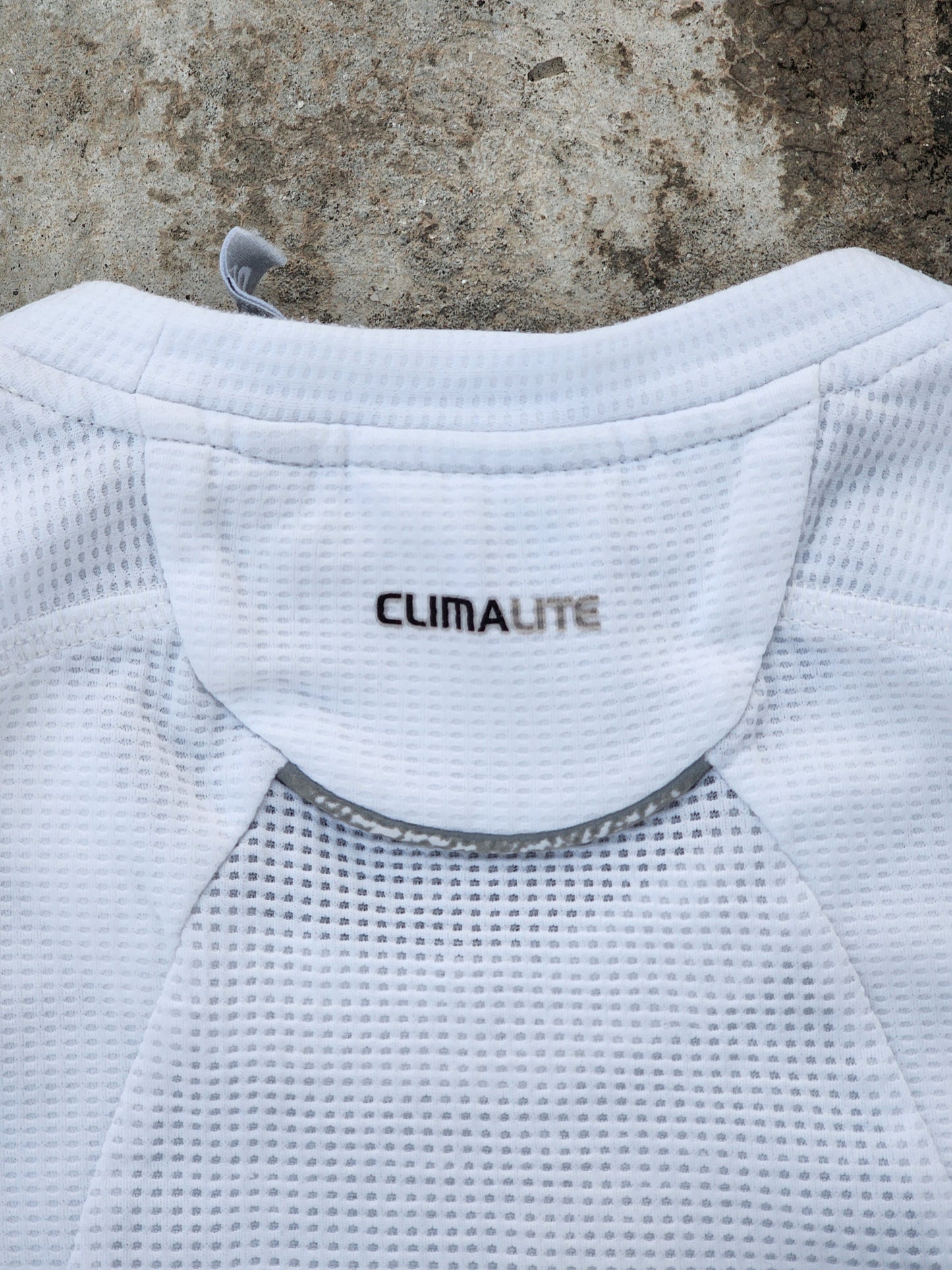 Adidas White - Golden logo Climalite Jersey (M)
