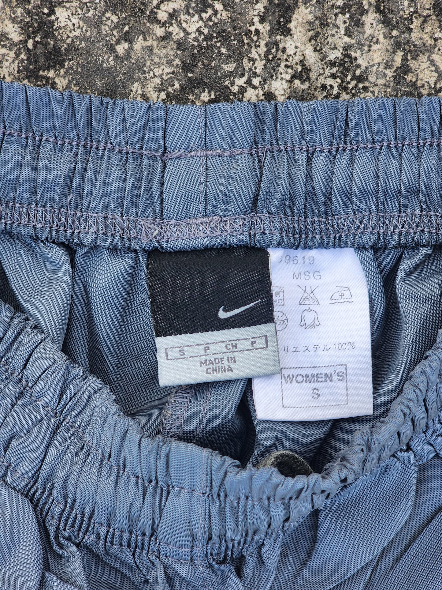 Vintage Nike Grey - Pink Striped Trackpants (S)