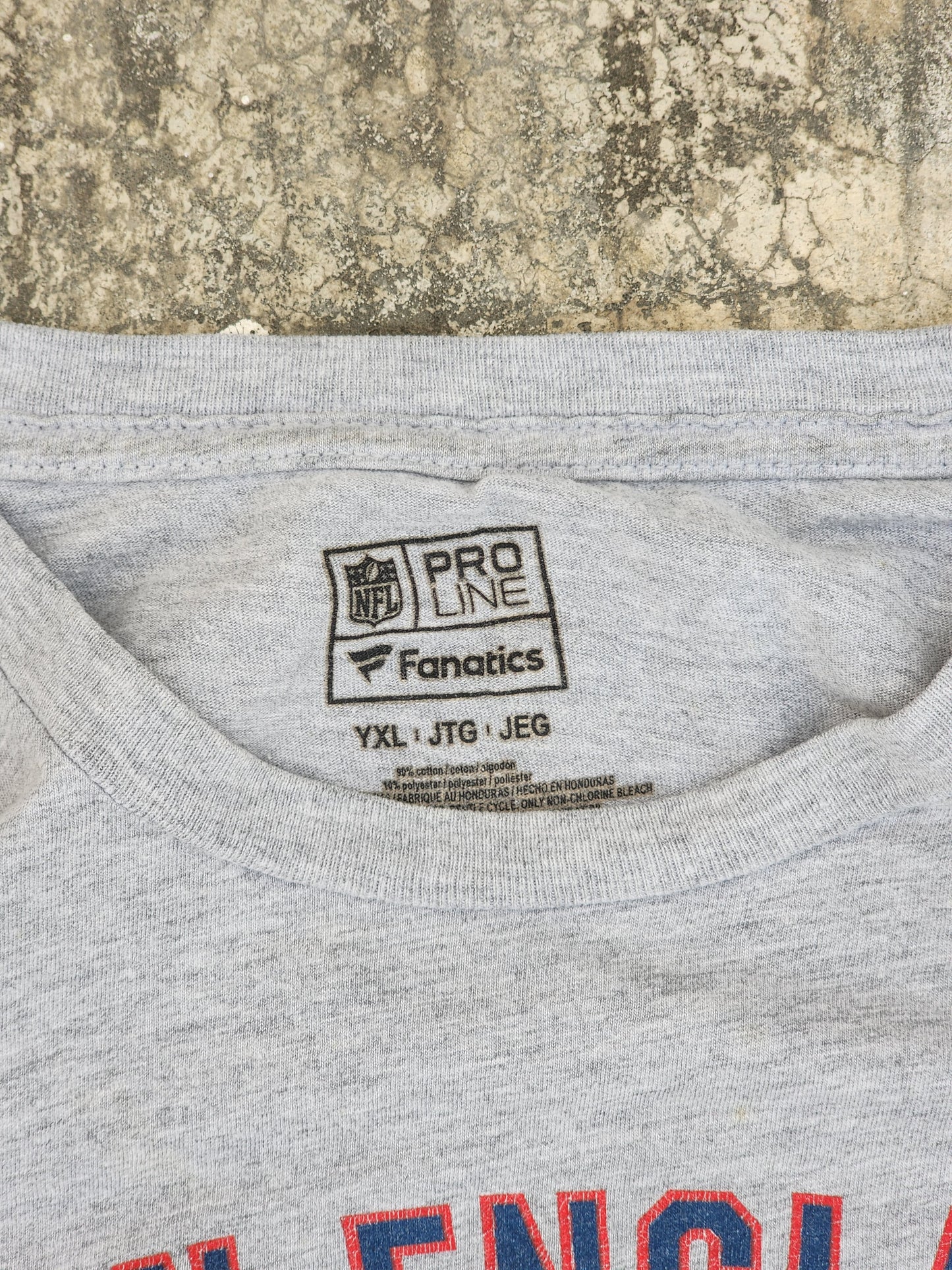 NFL New England Patriots Grey Full Sleeves Tee (S)