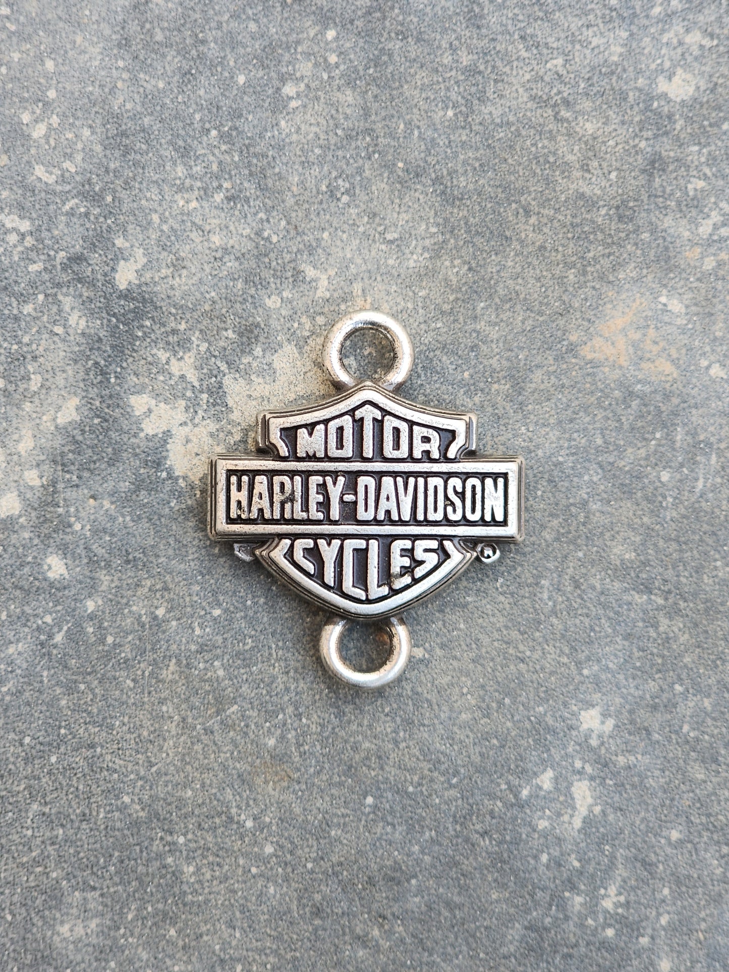Vintage Stainless Steel Harley Davidson Pendant / Charm