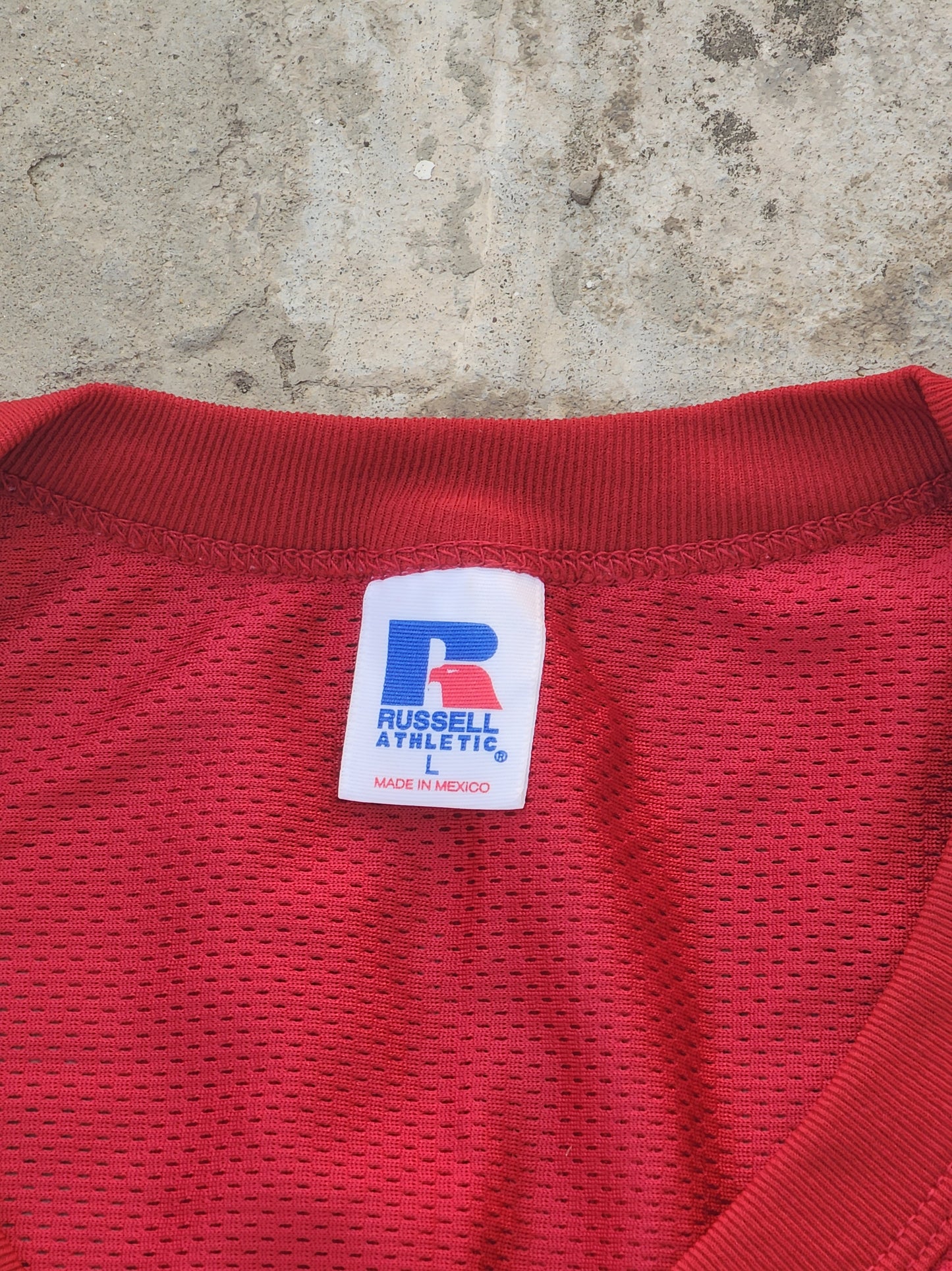 Russell Athletic Vintage Red Basketball Jersey (XL)