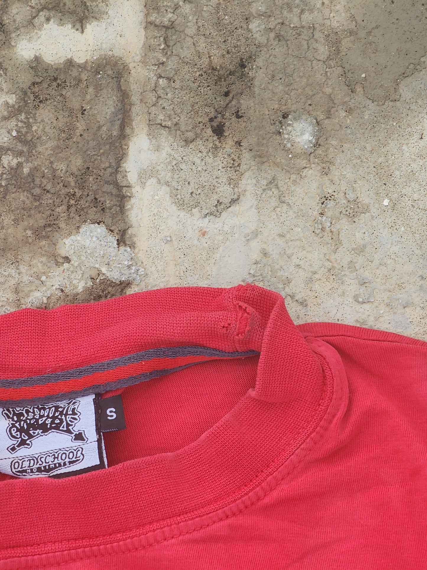 Old School Red Embroidery Tee (M)