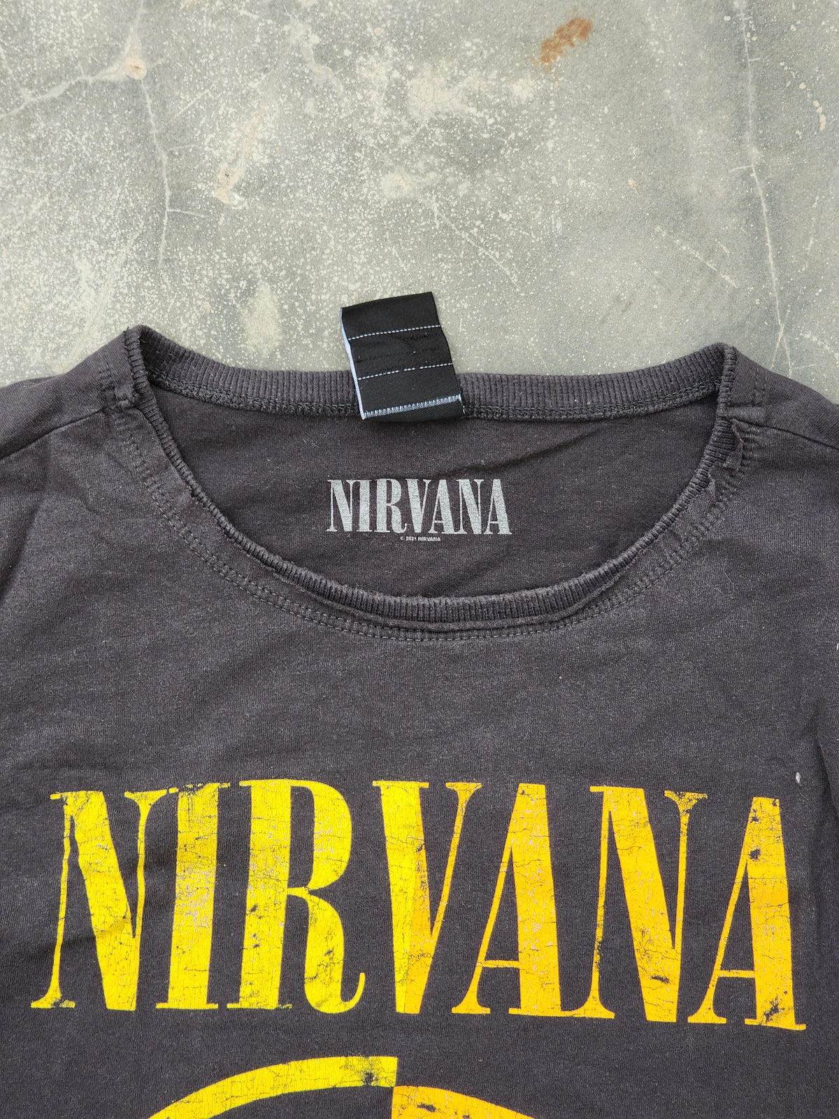 Nirvana x Amplified Black and Yellow Smiley Tee (M)