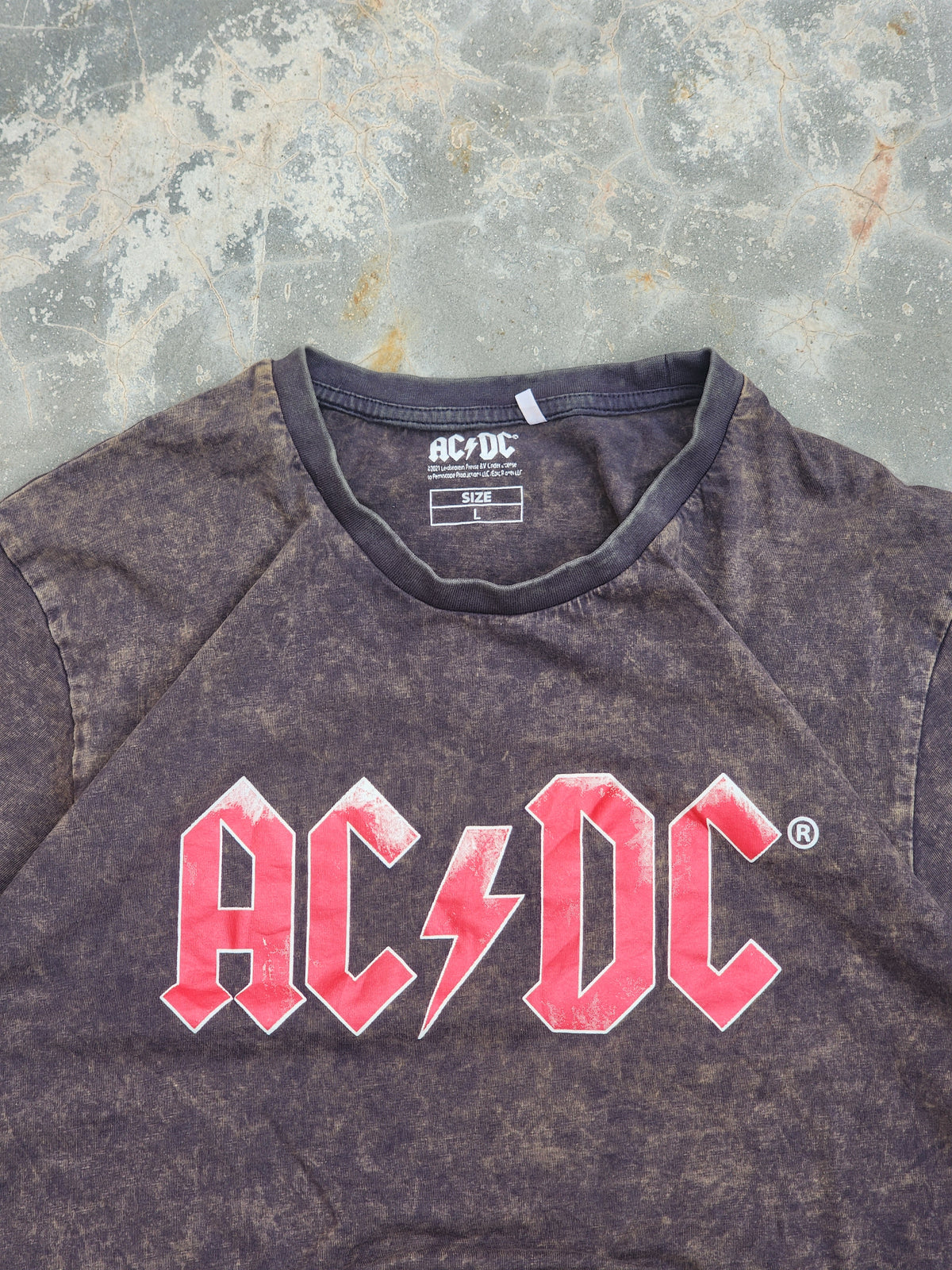 AC/DC Acid Wash Tee (M)