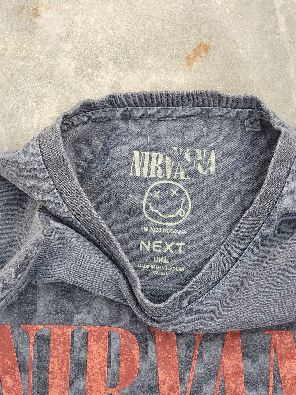 Nirvana Gray and Red Angel Tee (L)