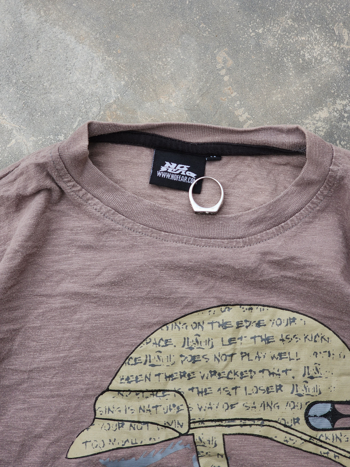 Vintage Y2K No Fear Brown Tee (S)