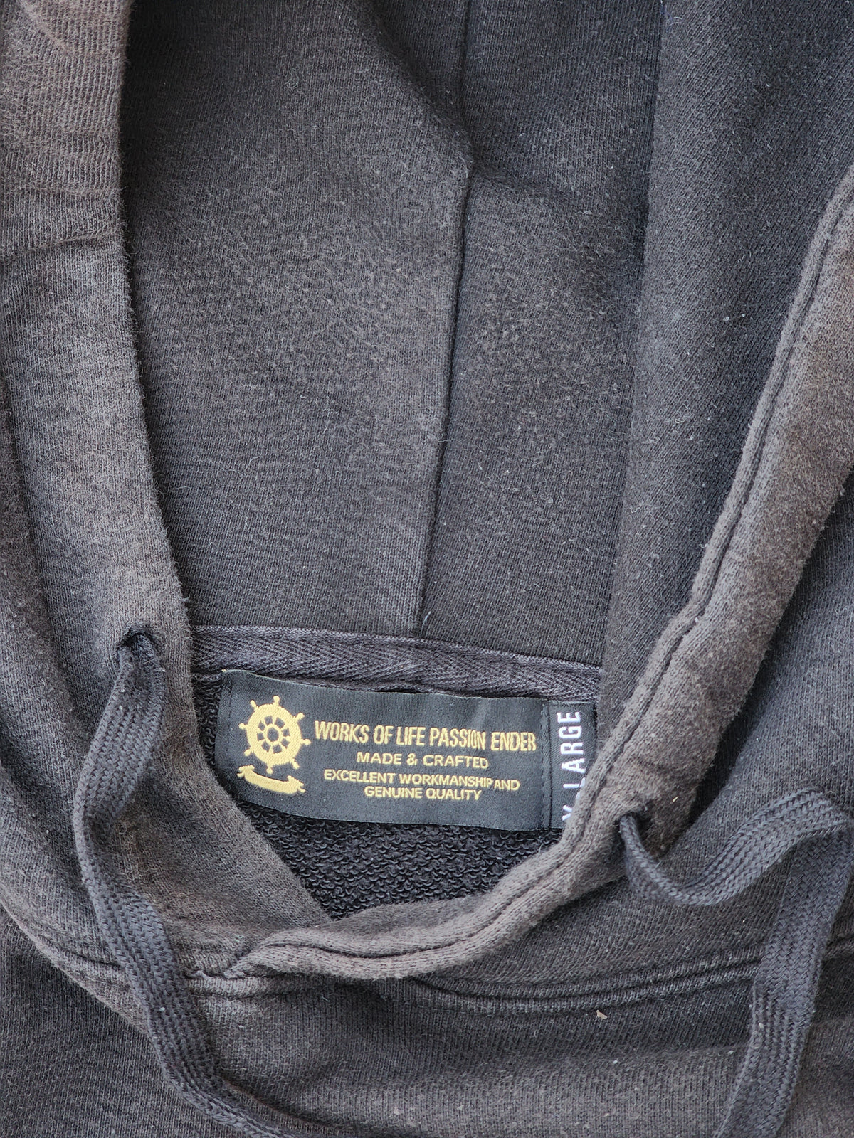 Vintage Wolp Ender Plain Black Boxy Fit Hoodie (M/L)