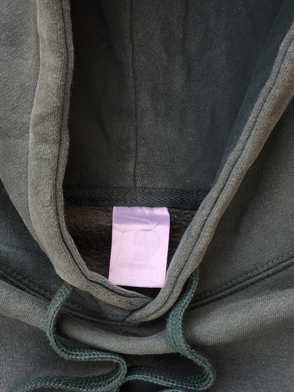 Vintage Made in Korea Green Plain Boxy Fit Heavyweight Hoodie (L)
