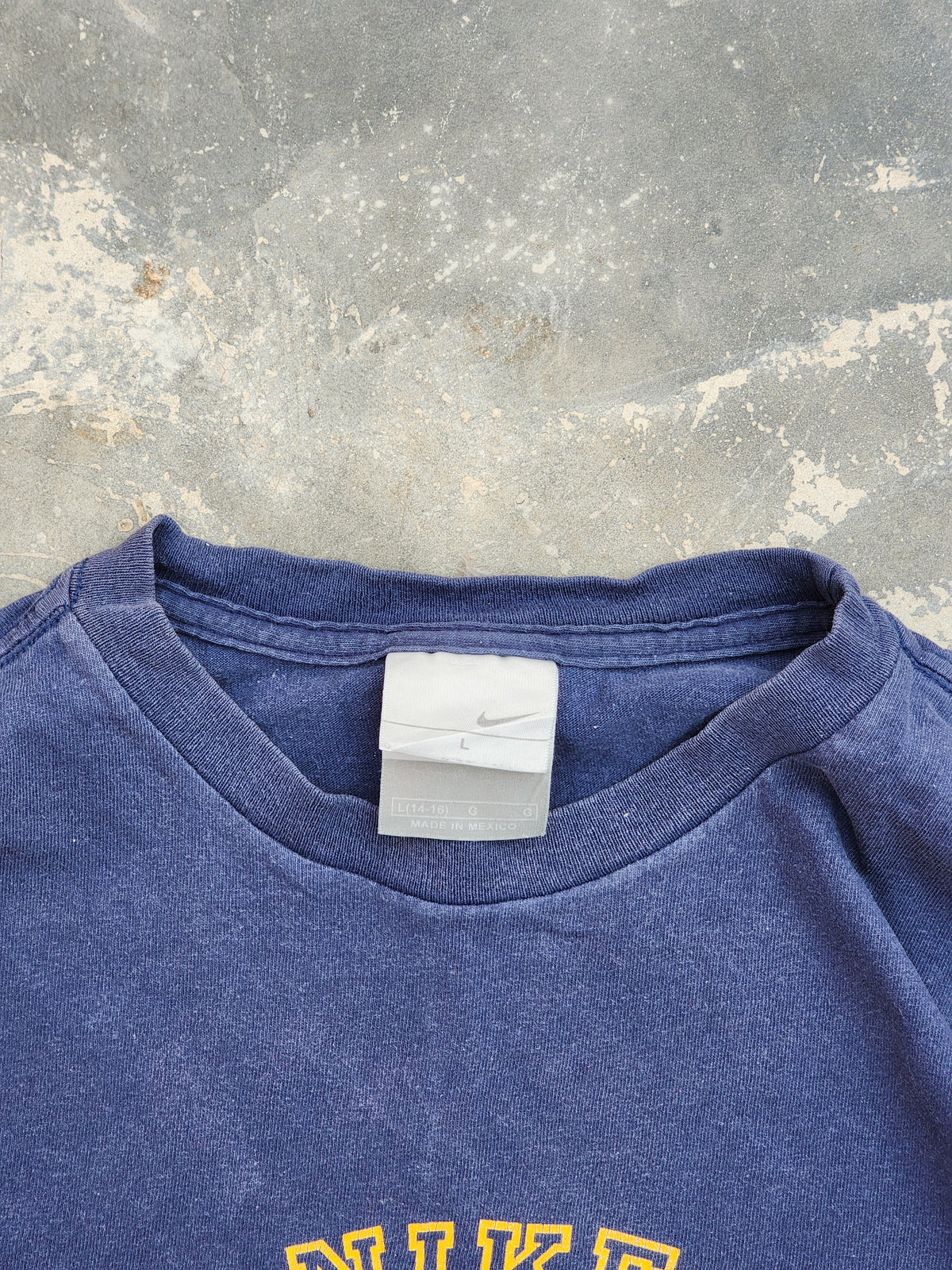 Vintage Late 90s Nike Athletics Dark Blue Tee (S)