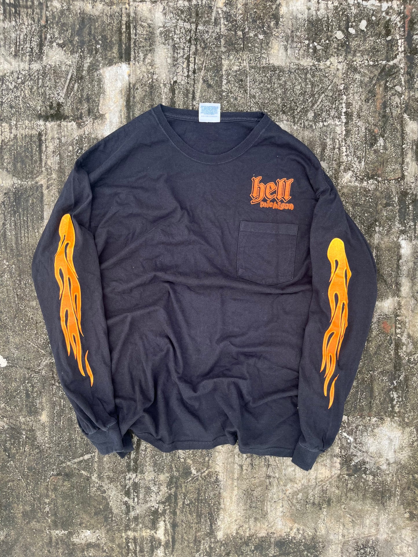 Blessed in Hell Michigan 2006 Flames Full Sleeves Tee (M/L)