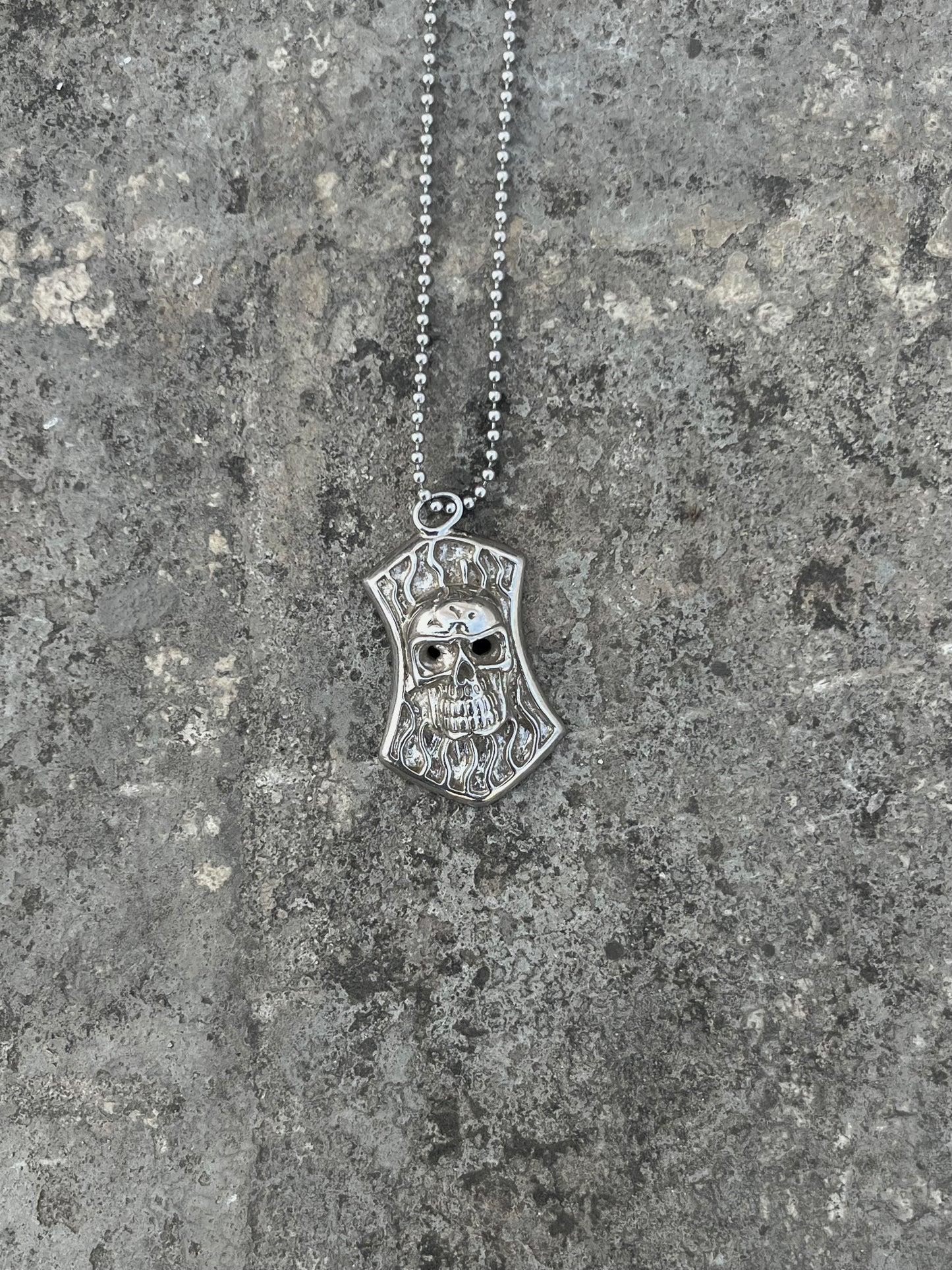 Vintage Skull Plate Pendant