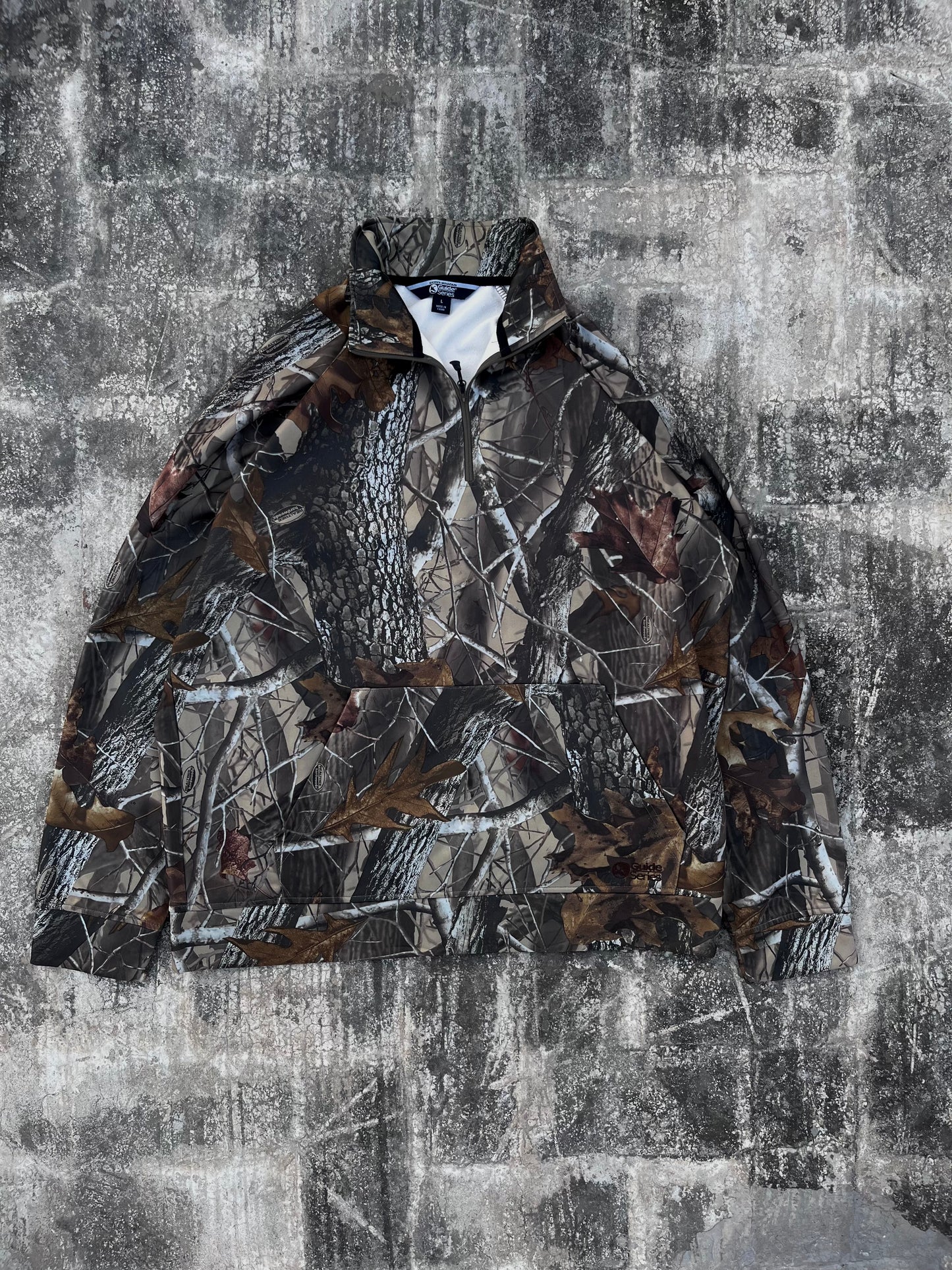 Vintage camo zip up fleece
