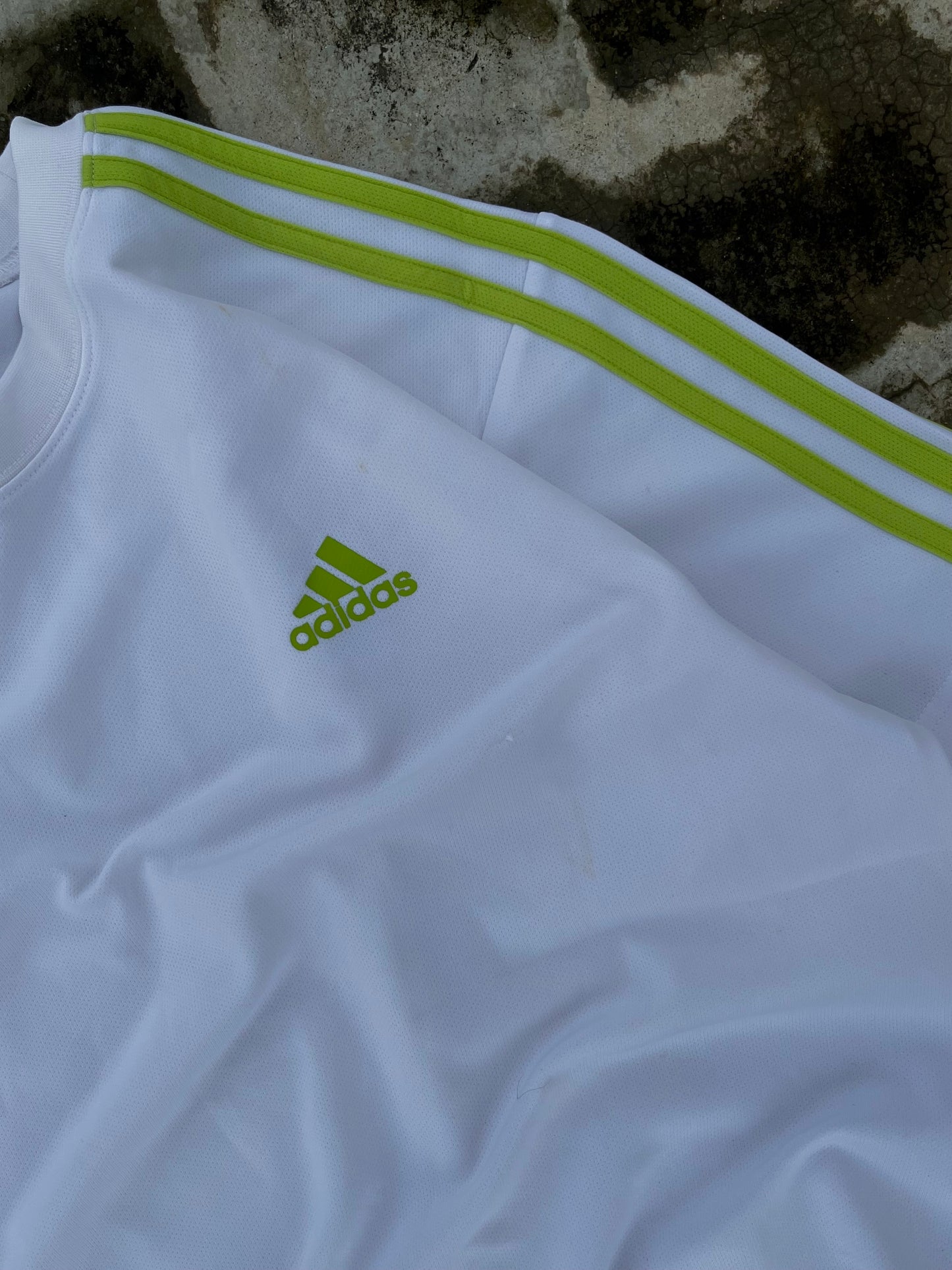 Vintage Adidas Lime-White Jersey (S)