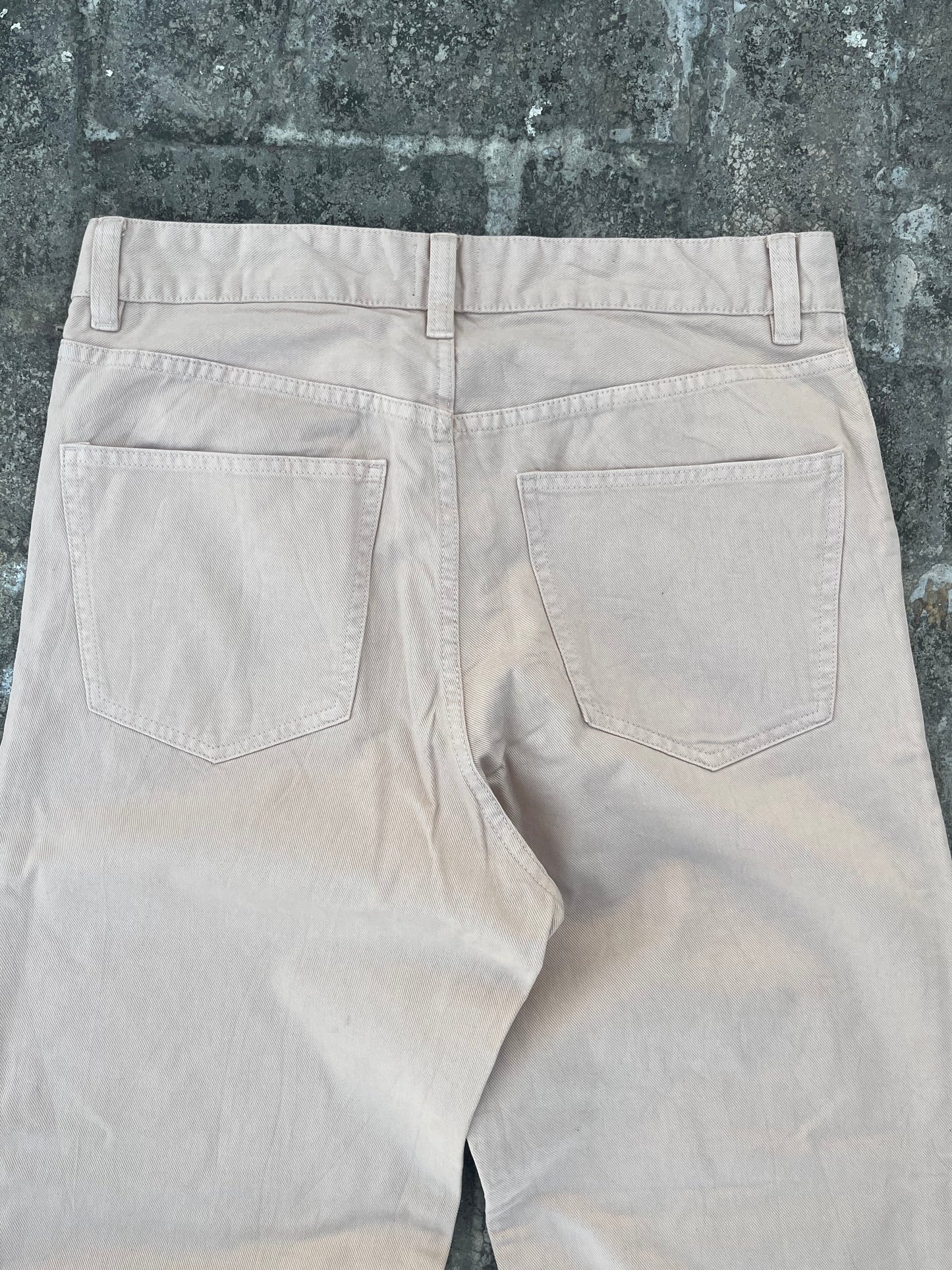 H&M Beige Baggy Jeans (34)