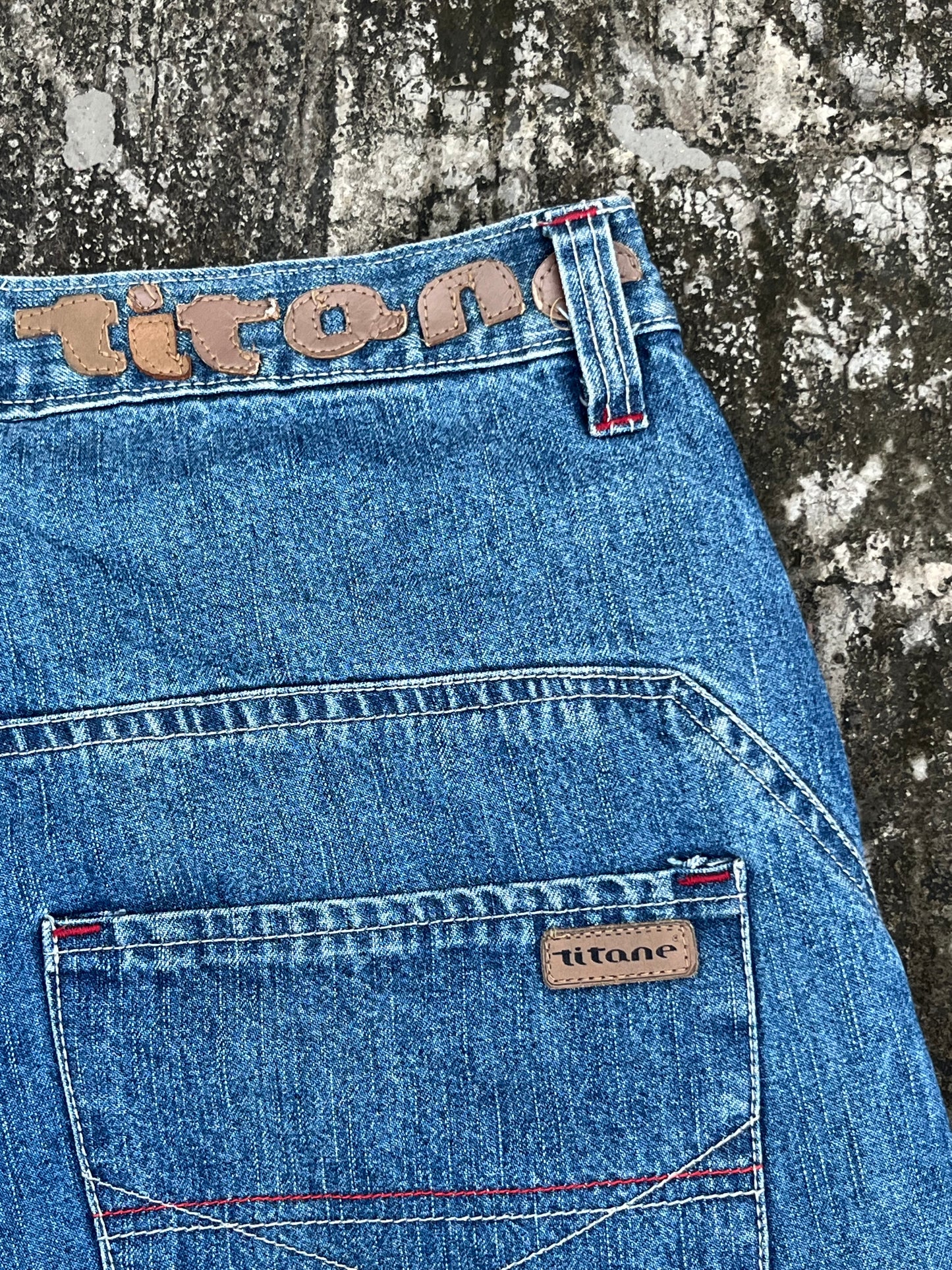 Vintage Tuttane Embroidery Baggy Jeans (34)