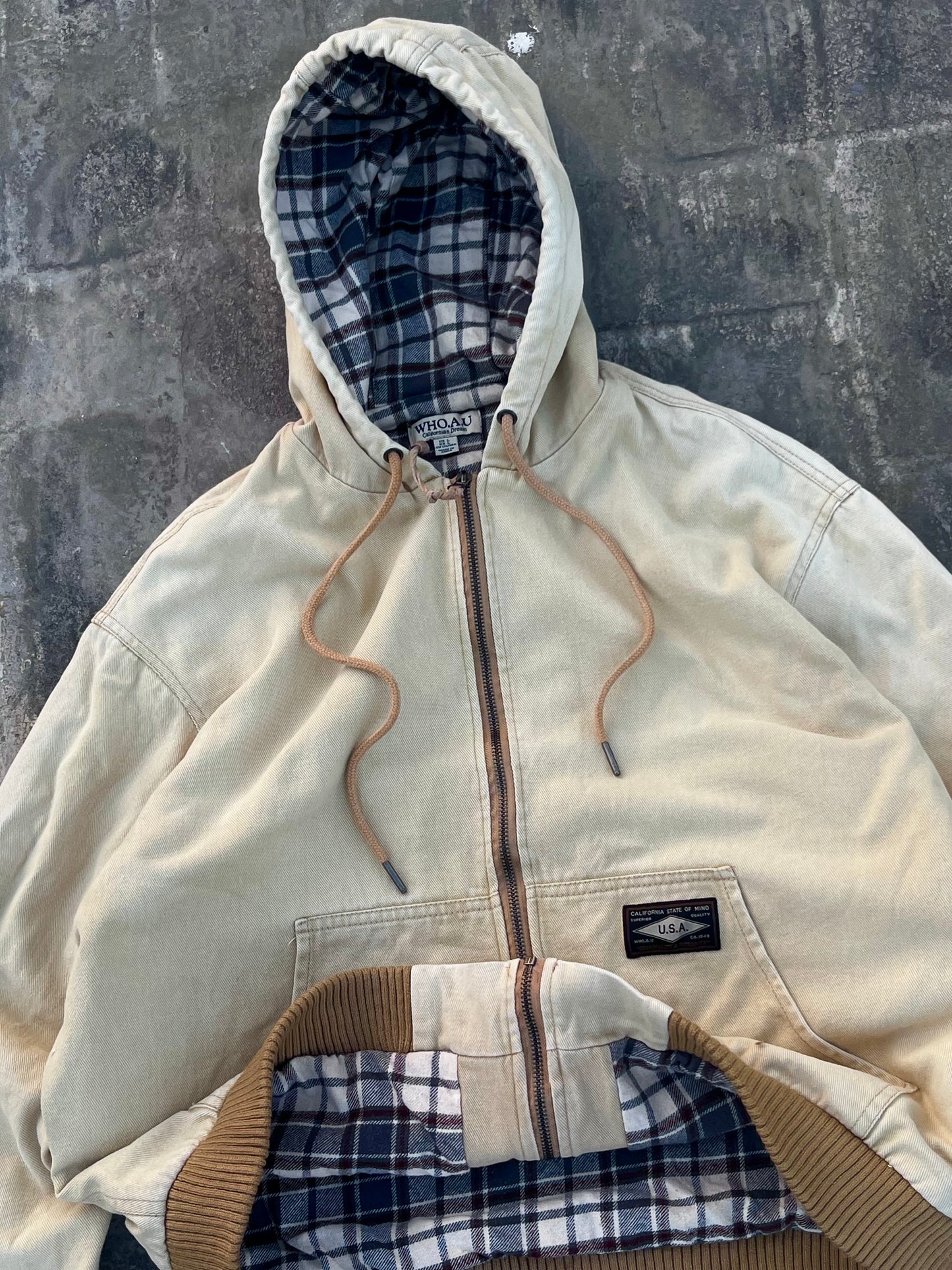 Vintage WHO.AU Zipper Hooded Jacket (S/M)