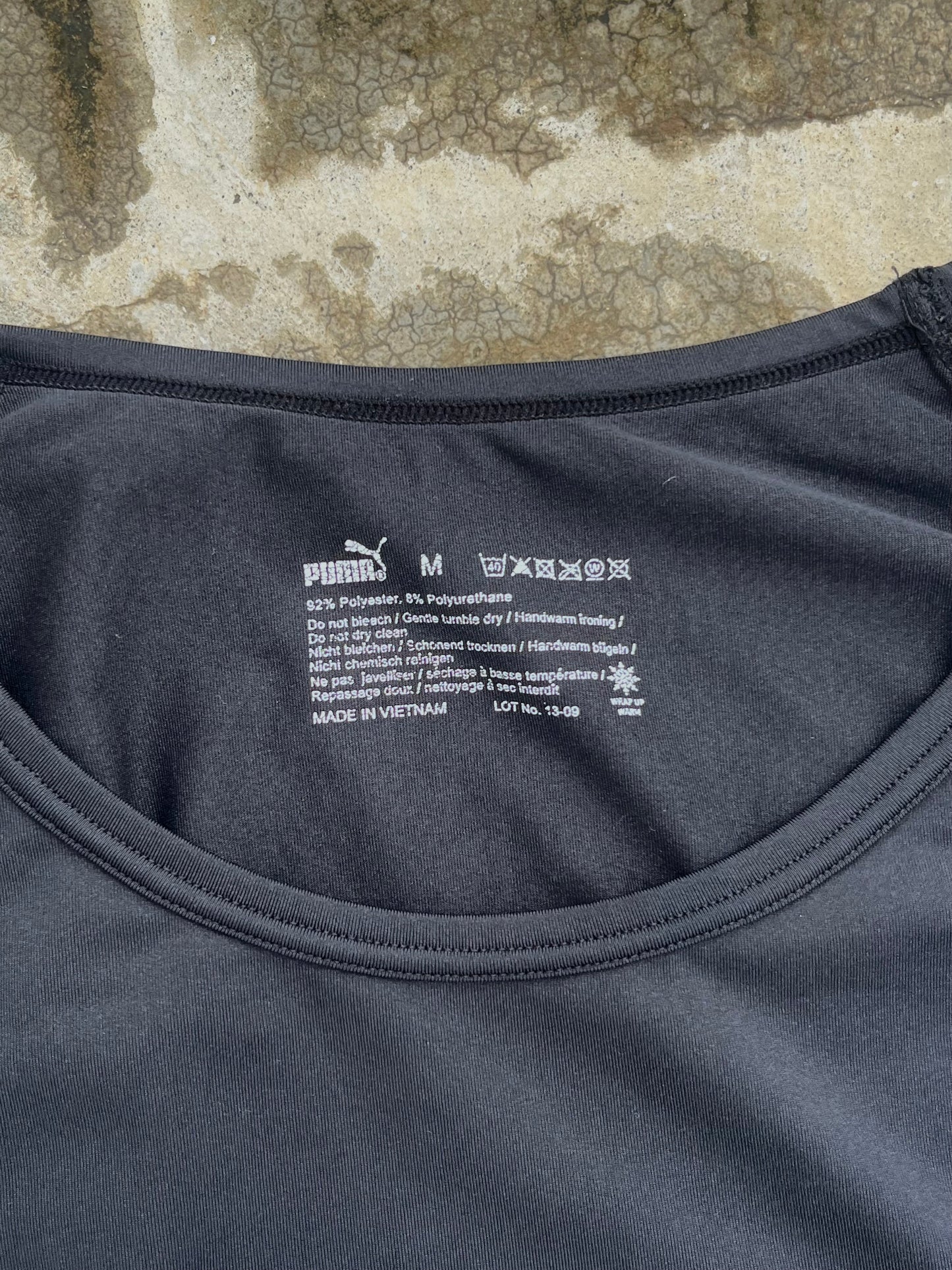 Puma Black-Blue Compression Tee (M)