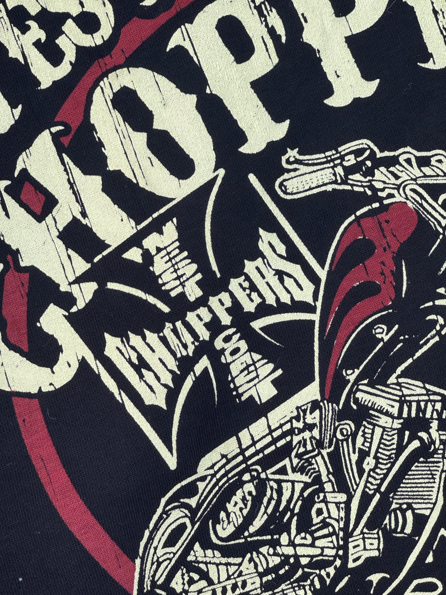 Vintage West Coast Choppers "El Diablo" Zip-Up Hoodie - Straight to Hell Sleeve - Early 2000s Y2K Biker (M)