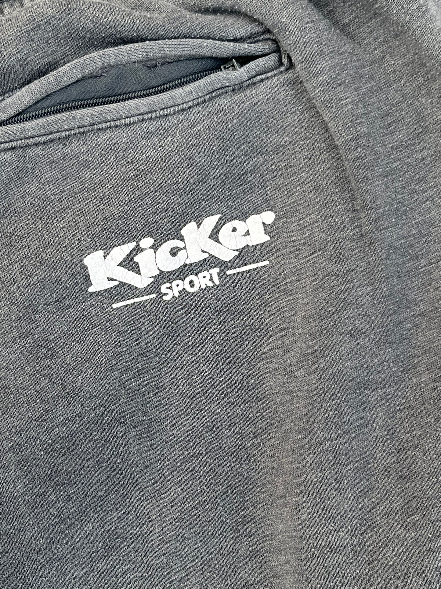 Vintage Kicker Grey Baggy Sweatpants (M)