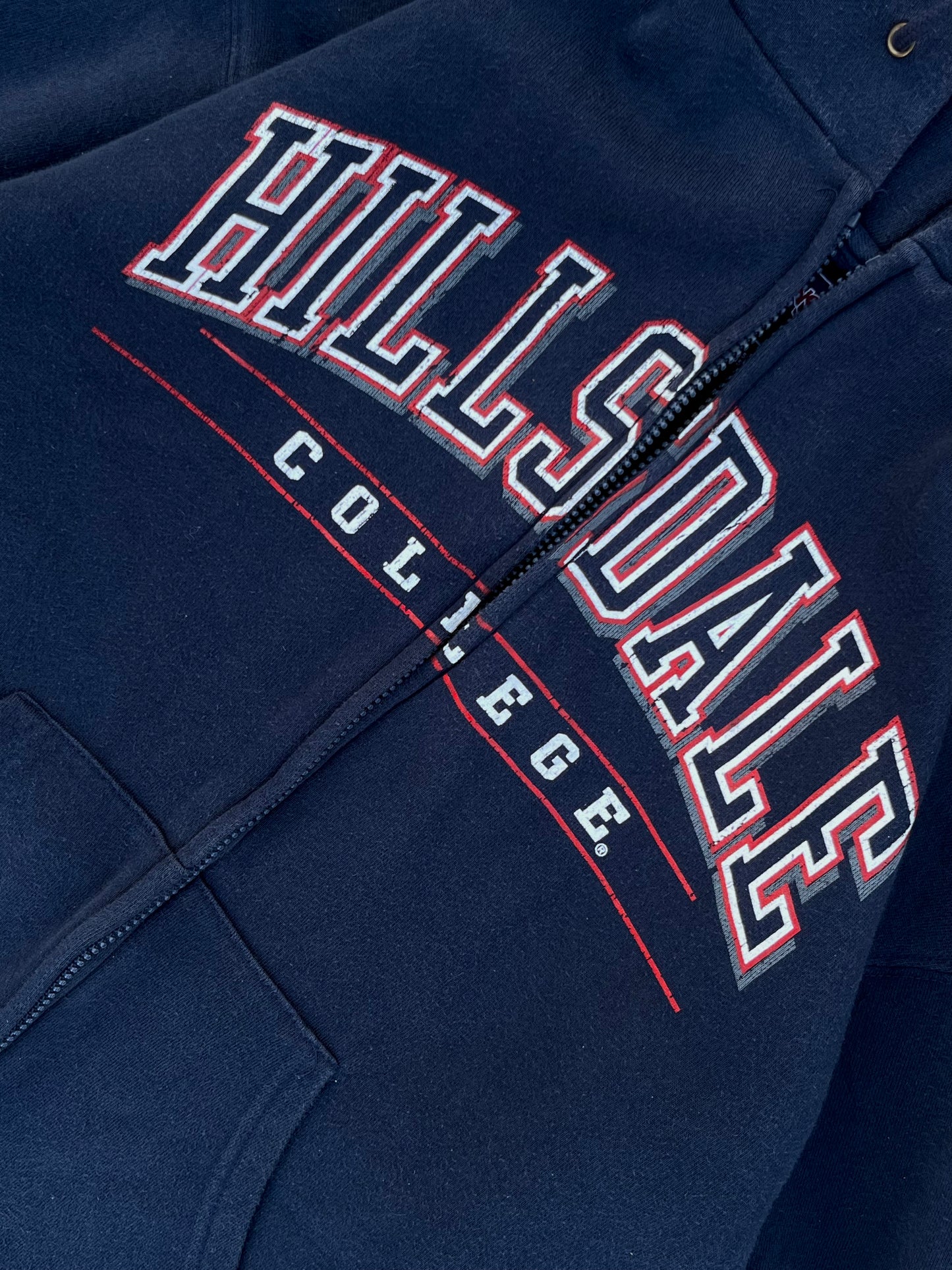 Vintage Jansport Hillsdale College Blue Zipper Hoodie (M)