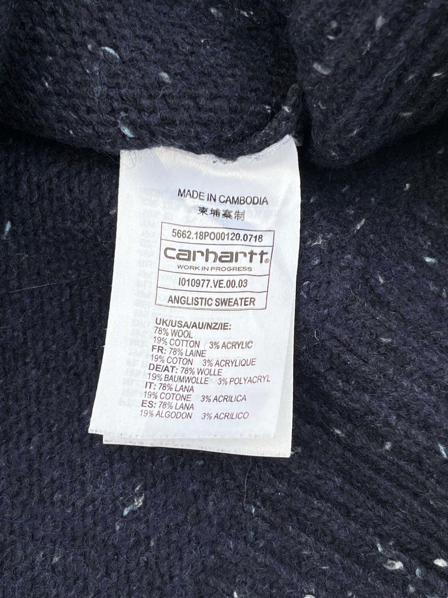 Vintage Carhartt Knitted Dark Blue Sweater (M/L)