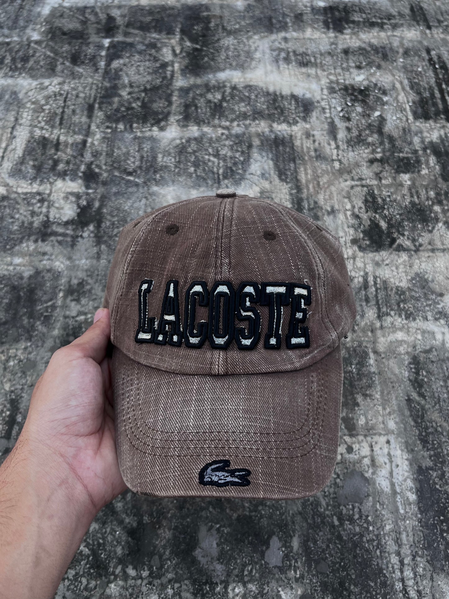Lacoste Brown Denim Cap