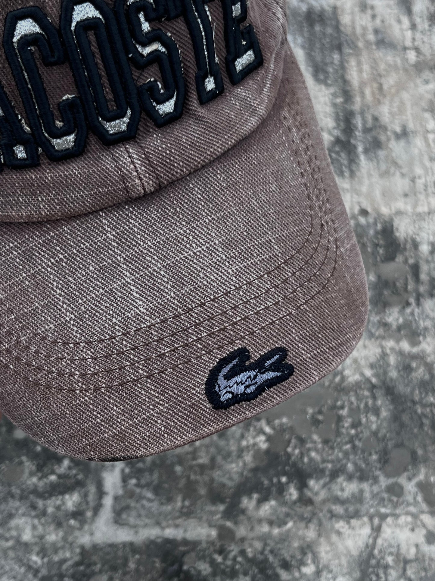 Lacoste Brown Denim Cap