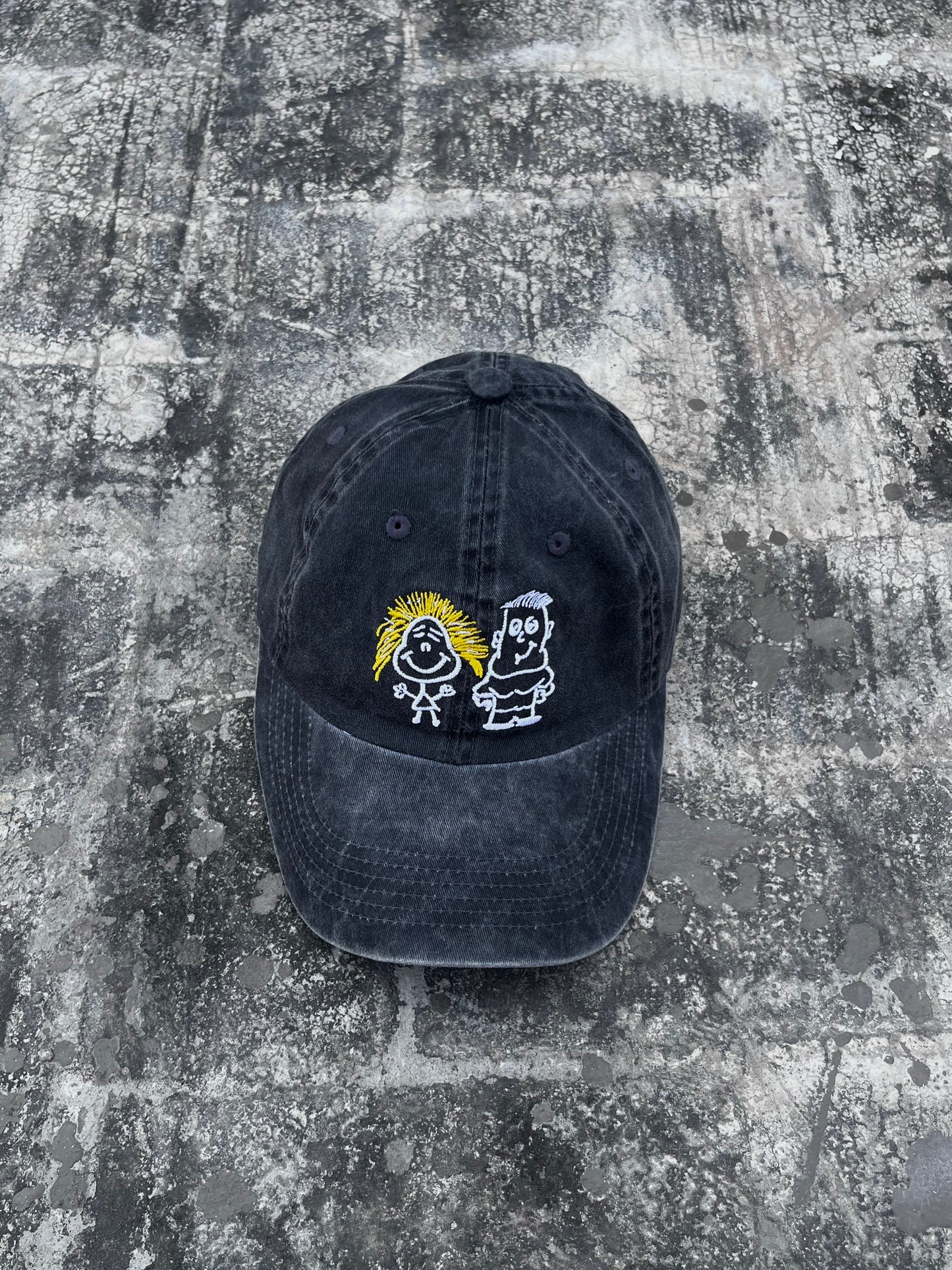 Stone Washed Grey Cap
