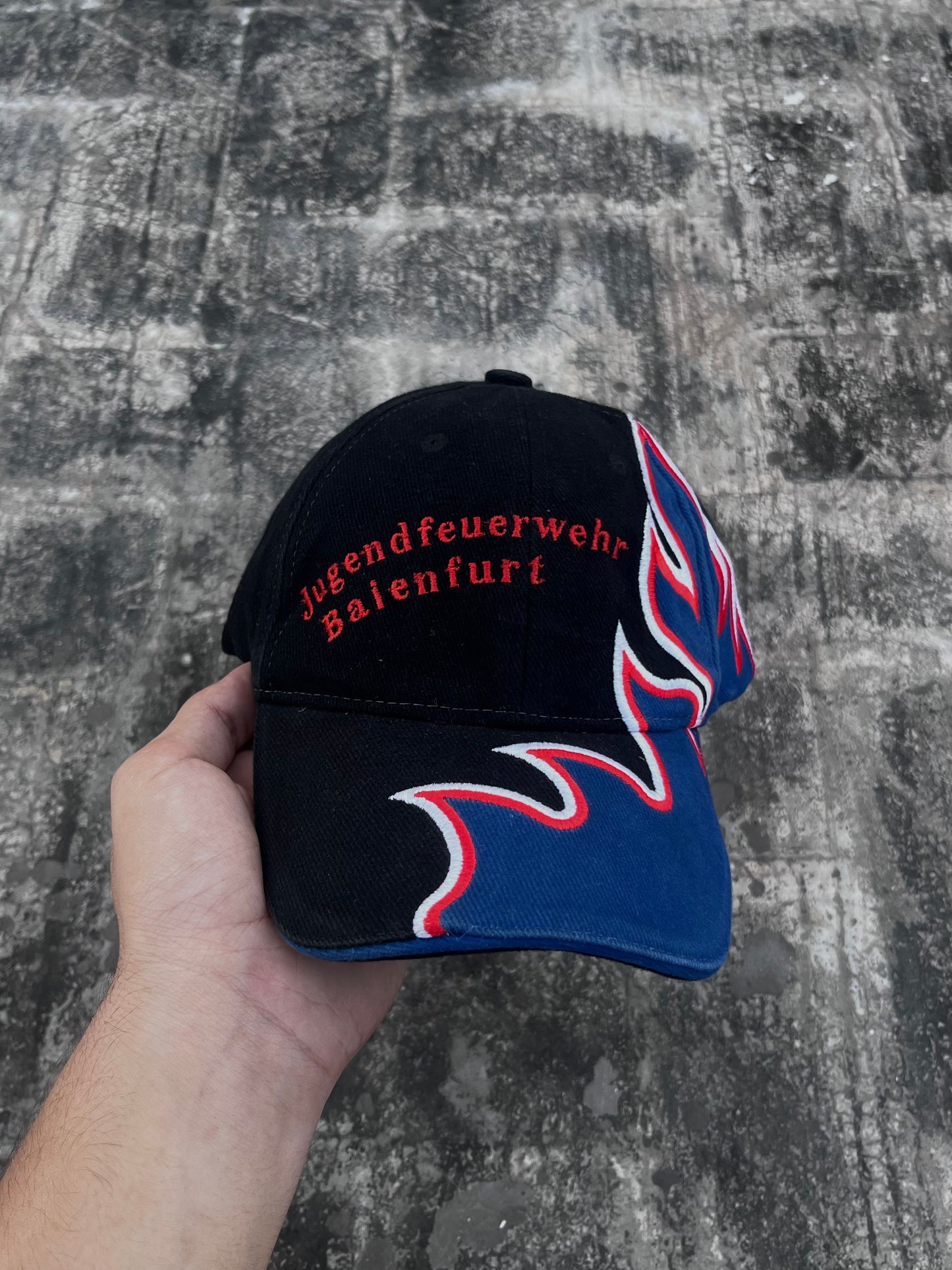 Blue Flames Vintage Cap