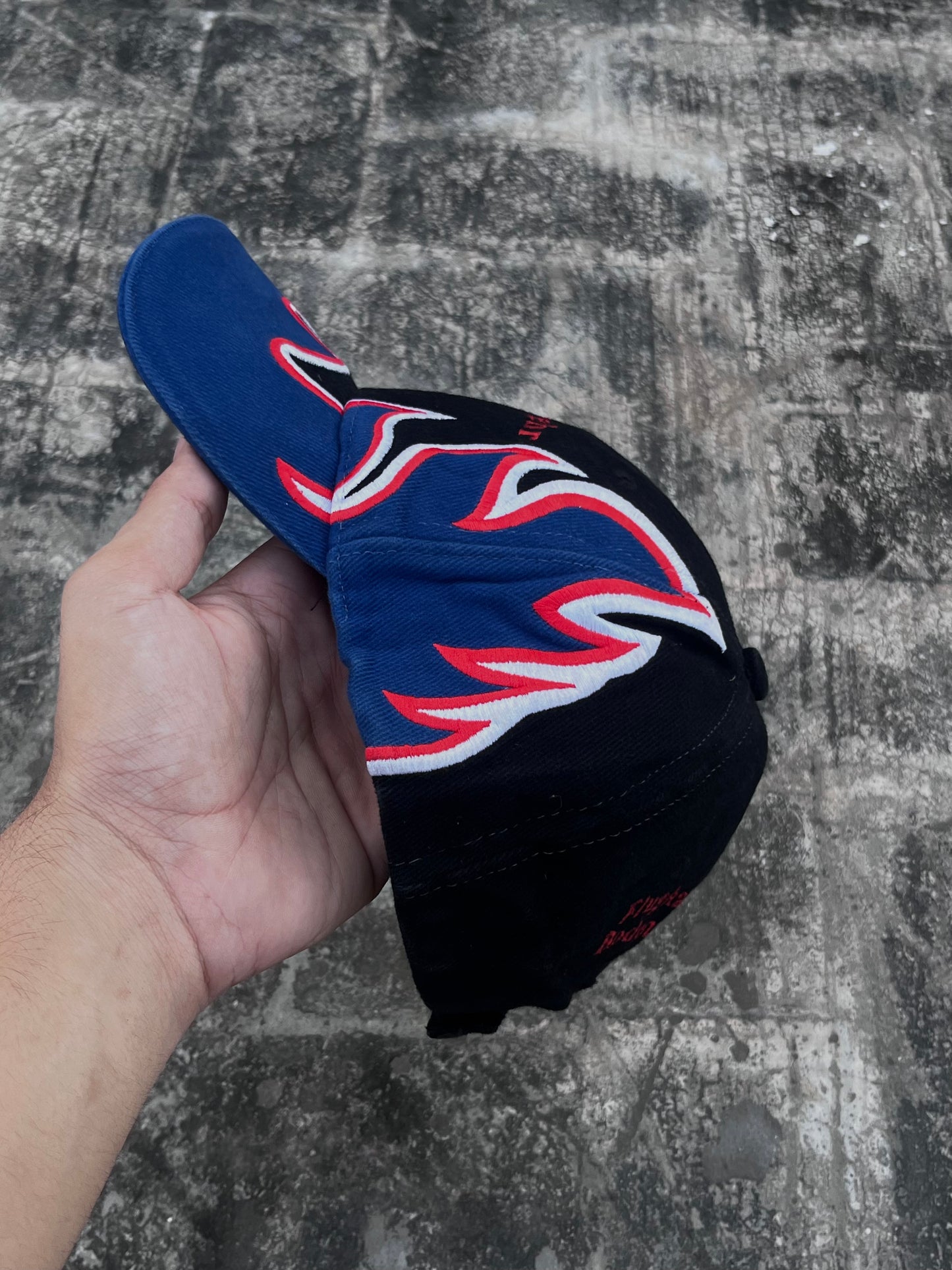 Blue Flames Vintage Cap