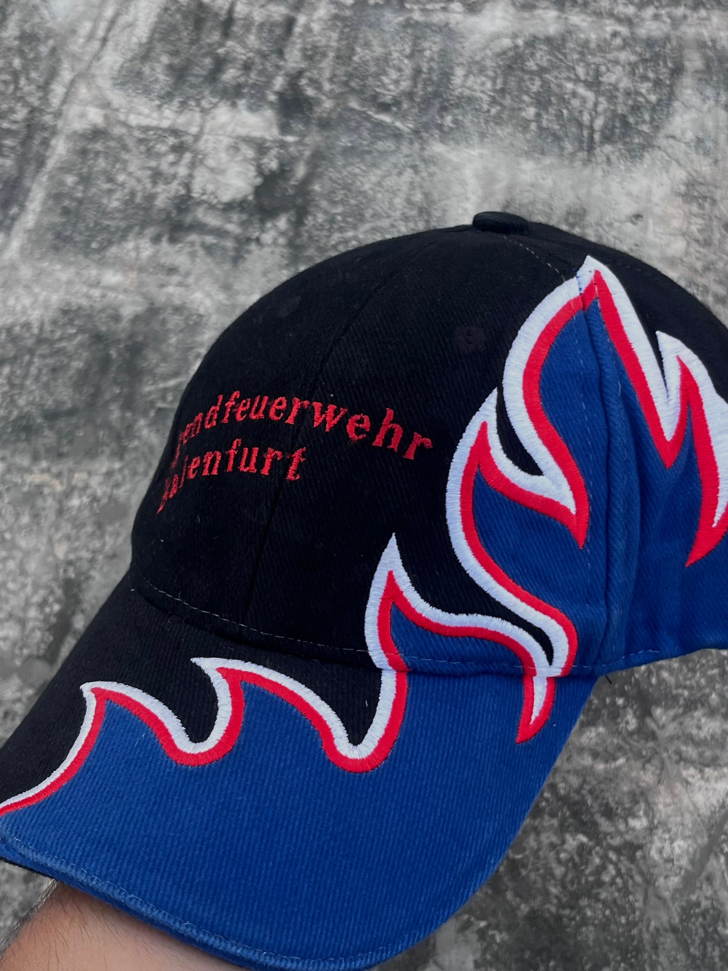 Blue Flames Vintage Cap