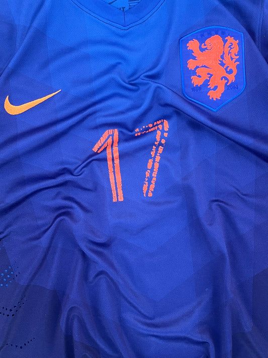 Original Nike Netherlands National Football Team Hollands 17 2014 World Cup Jersey (L)