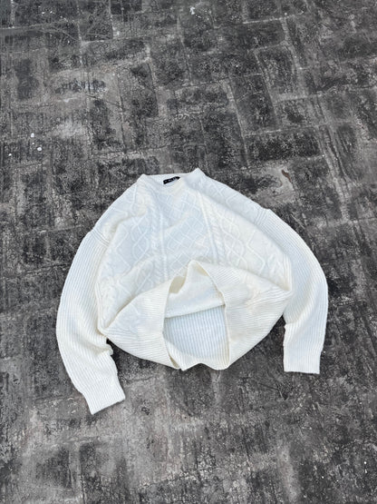 PLAC White Knit Sweater (M)