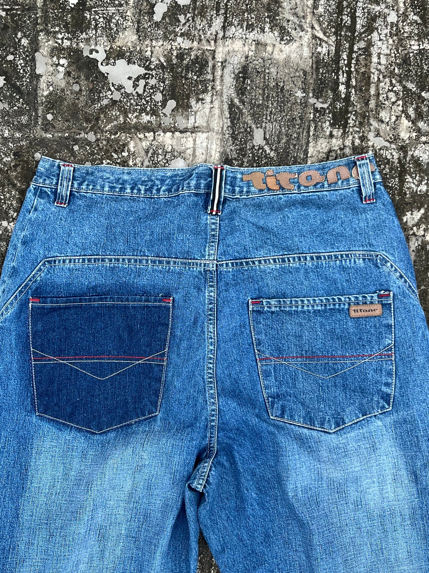 Vintage Tuttane Embroidery Baggy Jeans (34)