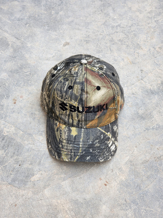 Vintage Suzuki Mossy Oak Camo Cap