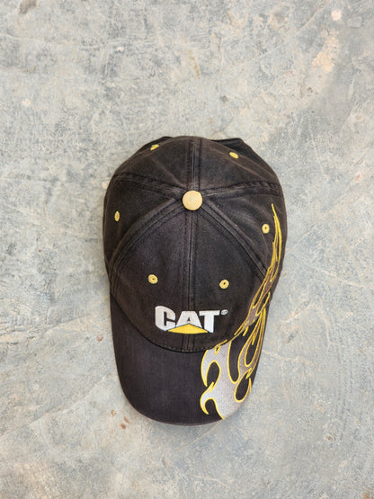 Vintage Heavy Duty Cat Flames Cap ( Super Rare )