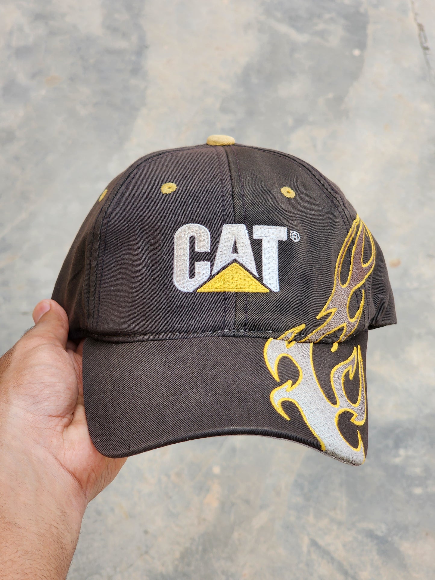 Vintage Heavy Duty Cat Flames Cap ( Super Rare )