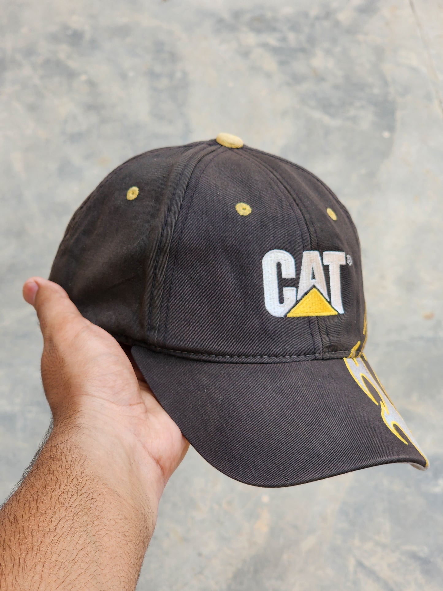 Vintage Heavy Duty Cat Flames Cap ( Super Rare )
