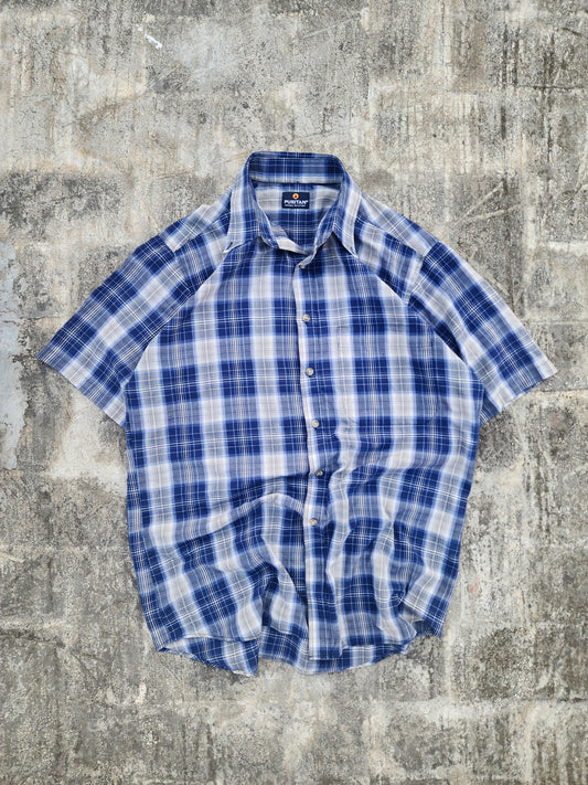 Vintage Puritan Blue Button Up (L)