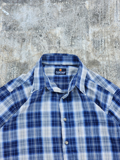 Vintage Puritan Blue Button Up (L)