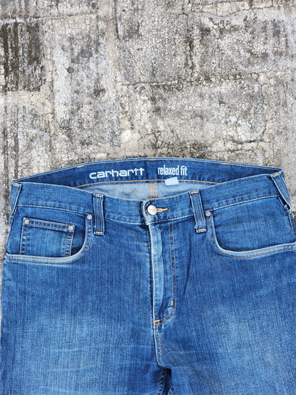 Carhartt Denim Relaxed Fit Workwear Jeans (36) ( Rare )
