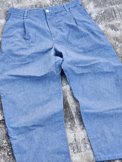 Carhartt Super Baggy Faded-Blue Colored Denim Trousers (33) ( Rare )