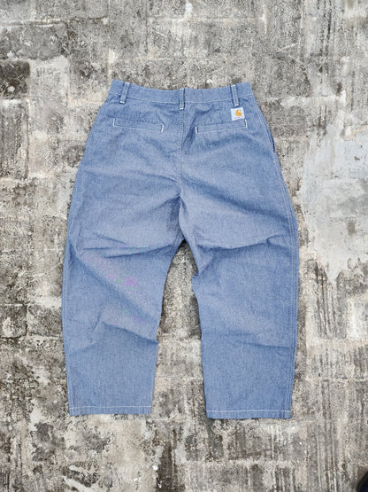 Carhartt Super Baggy Faded-Blue Colored Denim Trousers (33) ( Rare )