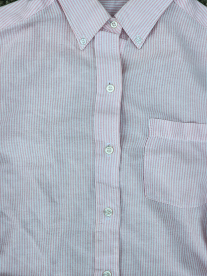 Y2K Women's Pink Striped Button Down (L)